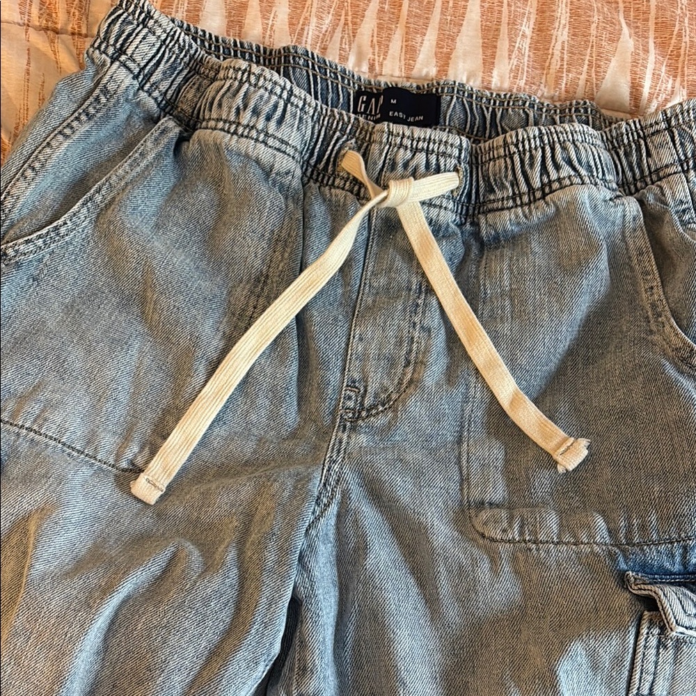 GAP Blue Easy Jean Relaxed Fit Elastic Waist